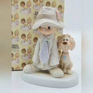 Precious Moments To A Special Dad Bisque Porcelain Figurine #E-5212 In Box 1980